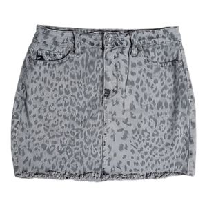KanCan leapord print mini skirt size M